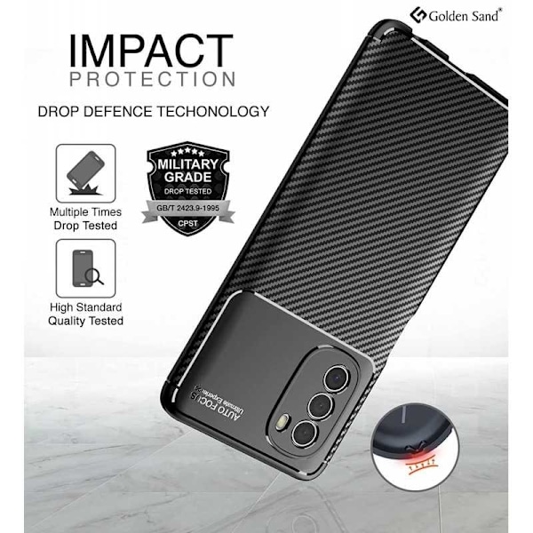 Motorola Edge 30 Pro stødsikkert cover FullCarbon V4 Black
