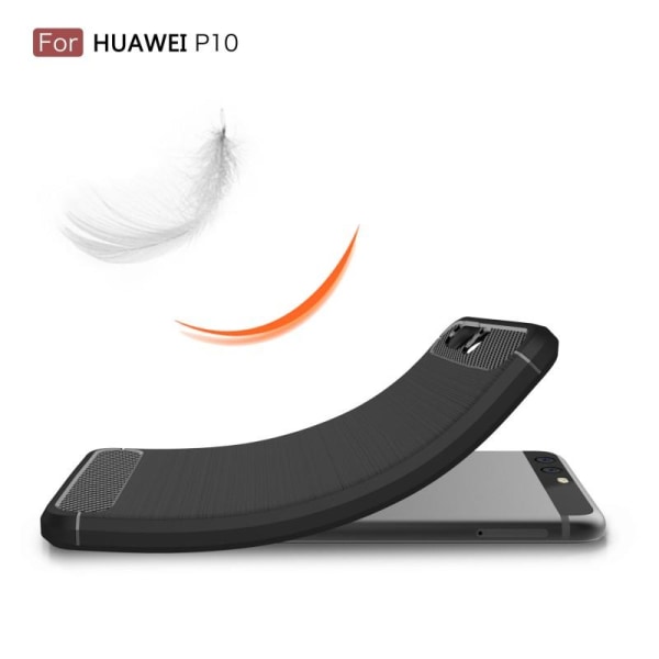 Huawei P10 Stöttåligt Stötdämpande Skal SlimCarbon Svart