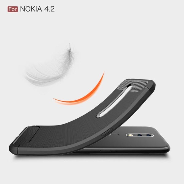 Nokia 4.2 Stöttåligt Skal SlimCarbon Svart