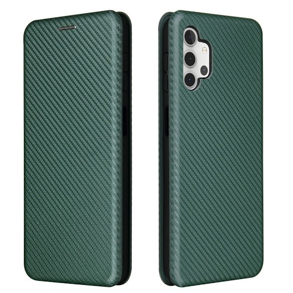 Samsung A32 5G Flip Case -korttipaikka CarbonDreams Green Green