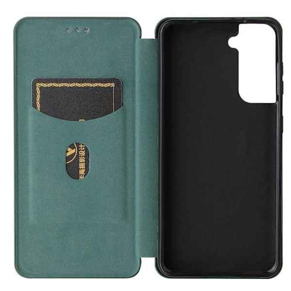 Samsung S21 Plus Flip Case -korttipaikka CarbonDreams Vihreä Green