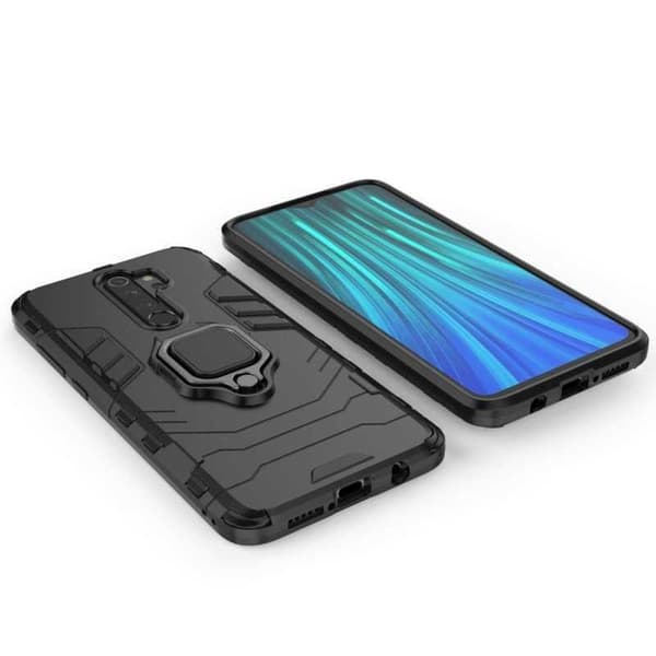 Xiaomi Redmi Note 8 Pro Stöttåligt Skal med Ringhållare ThinArmor Svart