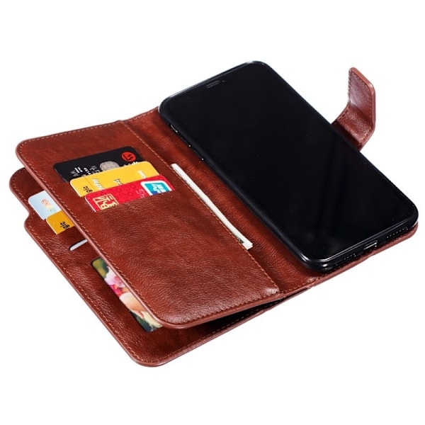 iPhone XR Praktisk Plånboksfodral med 12-Fack Array V4 - Brun Brun