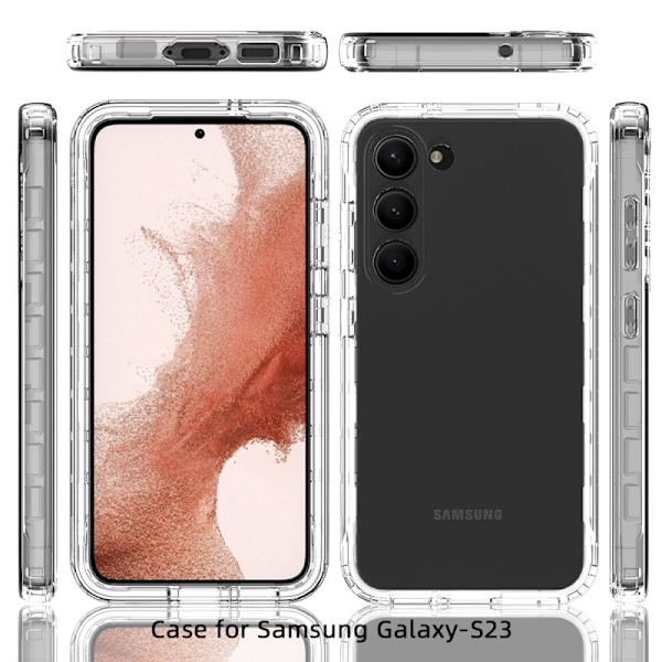 Samsung S23 Heltäckande Premium 3D Skal 3in1 ThreeSixty Clear