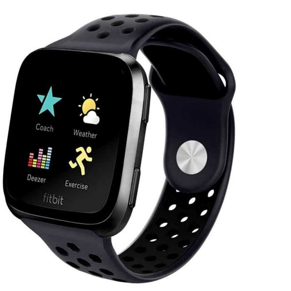 Fitbit Versa 2 tyylikäs urheiluranneke Runnr - musta Black