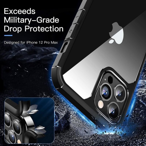 iPhone 12 Pro Max stødsikker etui Bulwark Transparent