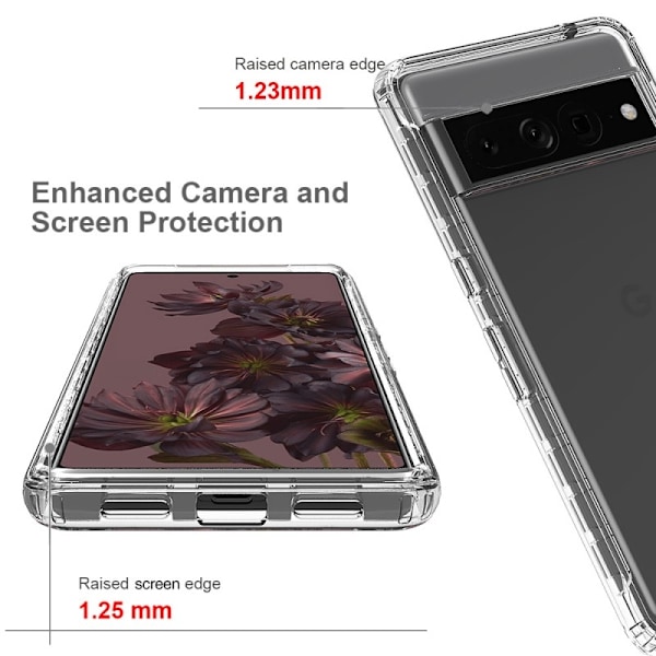 Google Pixel 7 Pro Heltäckande Premium 3D Skal 3in1 ThreeSixty Clear