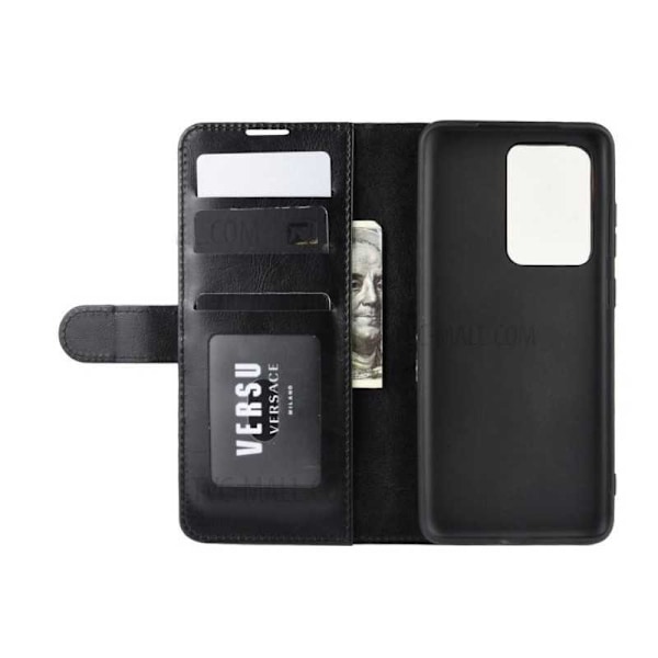 Samsung Galaxy S20 Ultra Pung-etui PU-læder 4 RUMMET Black