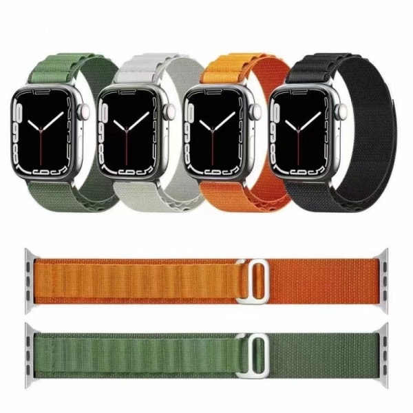 Slitstarkt Armband i Nylon för Apple Watch 42/44/45/49mm Vitgrå