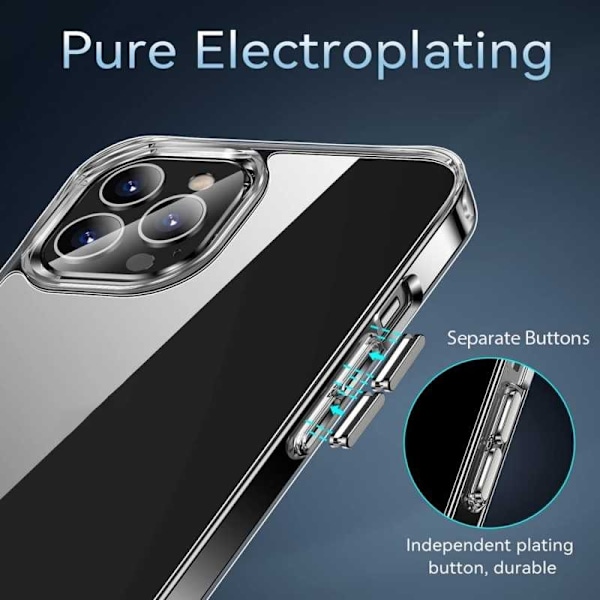 iPhone 11/12/13/14/15 stødabsorberende etui Simple V2 - Gennemsigtig Transparent iPhone 13 Mini
