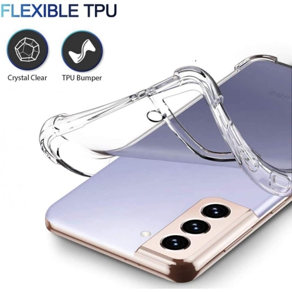 Samsung S22 Plus Stöttåligt Skal med Förstärkta Hörn Transparent