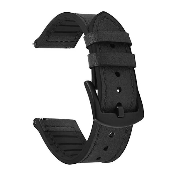Universal Premium urrem PU-læder - 22 mm Svart