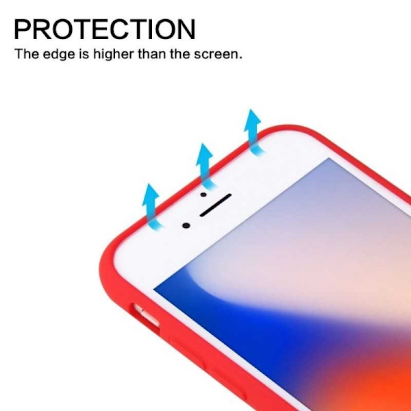 iPhone 8 & 7 Gummibelagd Mattsvart Silikon Skal Svart