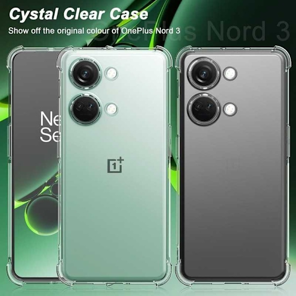 OnePlus Nord 3 gennemsigtigt stødabsorberende cover