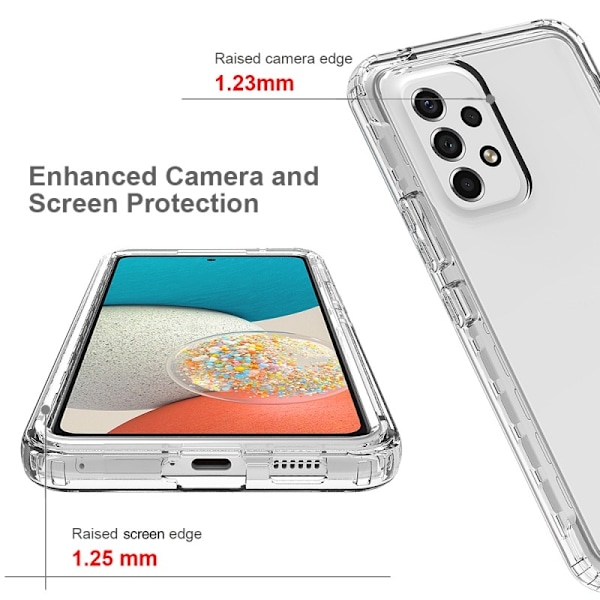 Samsung A53 Heltäckande Premium 3D Skal 3in1 ThreeSixty Clear
