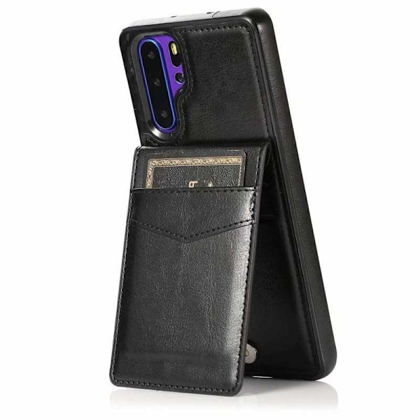 Huawei P30 Pro Mobile Cover Kortholder 5-SLOT Retro V3 Black