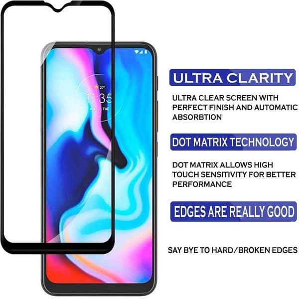 2-PACK Moto E7 Plus FullFrame 0,26 mm 2,5D 9H karkaistu lasi Transparent