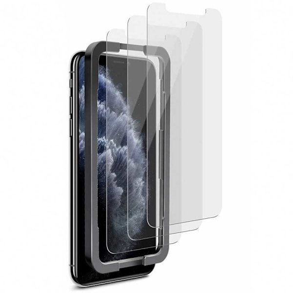 5-PACK iPhone 11 Pro Härdat glas 0.26mm 2.5D 9H Med Installations Ram Transparent