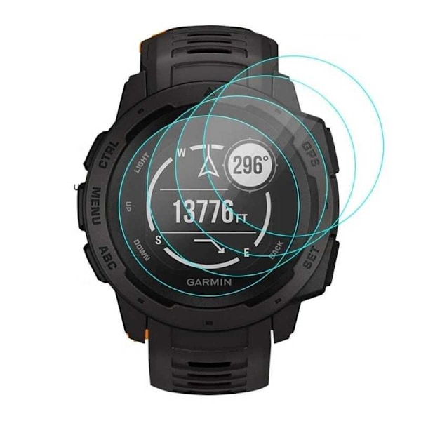 2-PAK Garmin Instinct hærdet glas 0,2 mm 9H 2,5D Transparent