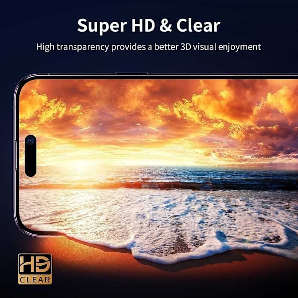 2-PACK iPhone 14 Plus Härdat glas 0.26mm 2.5D 9H Transparent