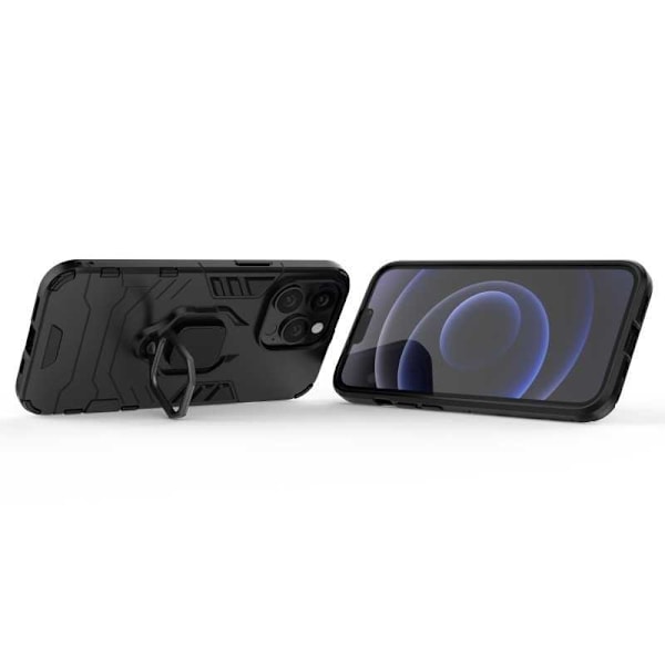 iPhone 14 Pro Max iskunkestävä kotelo ThinArmor sormustelineellä Black
