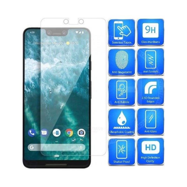 2-PAKK Google Pixel 3 XL Herdet glass 0,26mm 2,5D 9H Transparent