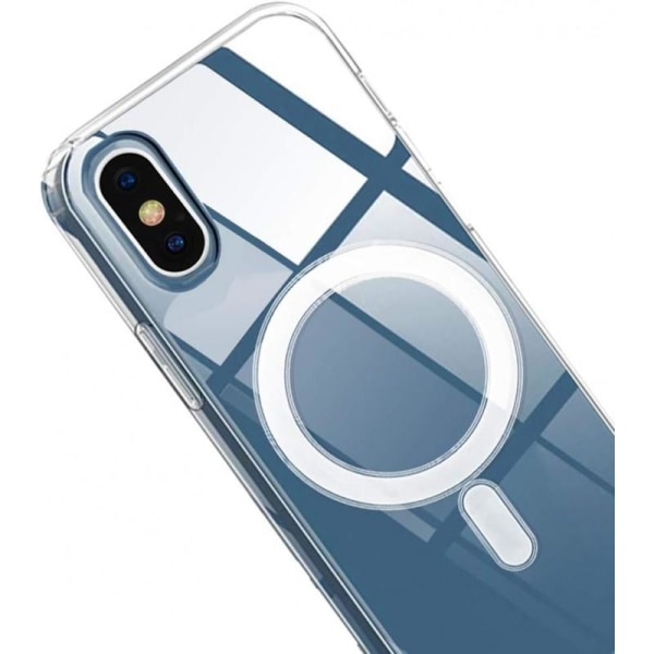 iPhone XR läpinäkyvä iskunvaimenninkotelo, MagSafe-yhteensopiva Transparent