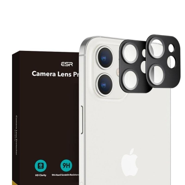 2-PACK iPhone 12 Kameraskydd ESR Härdat Glas Svart