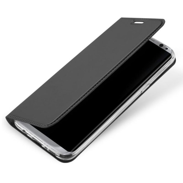 Samsung S8 Plus Flip Case Skin Pro med kortrum Svart