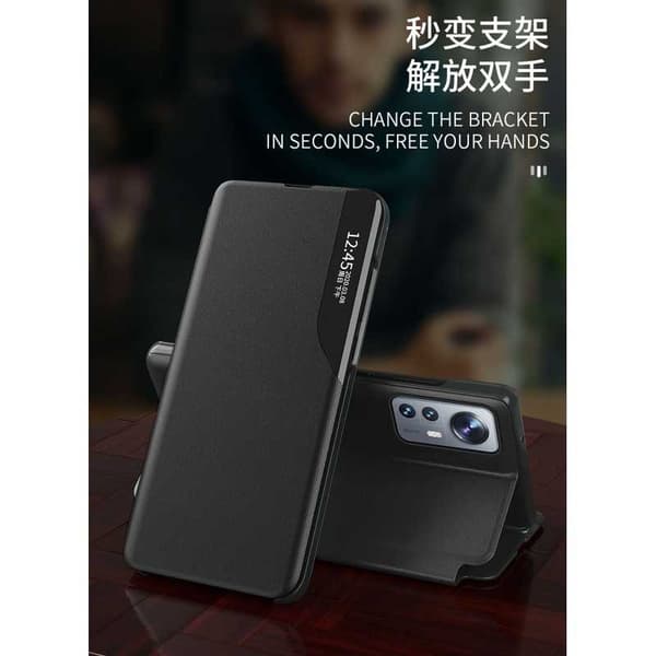 Xiaomi Mi 12 / 12X Case Tech-Protect Smart View - musta Black