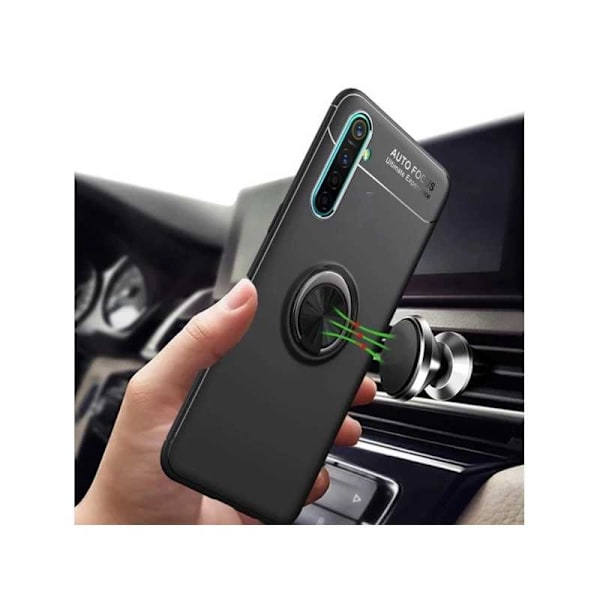 OnePlus Nord Praktisk Stöttåligt Skal med Ringhållare V3 Svart