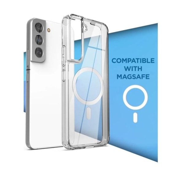 Samsung S22 Transparent Stötdämpande Skal MagSafe-Kompatibelt Transparent