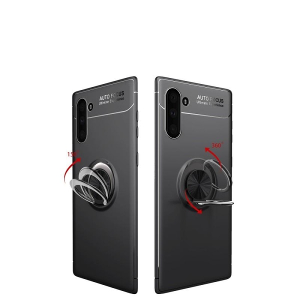 Samsung Note 10 Käytännöllinen iskunkestävä kotelo rengaspidikke Black