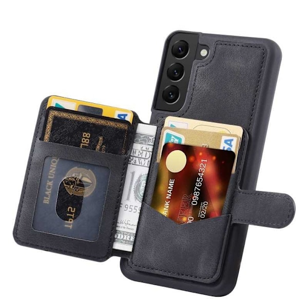 Samsung S22 Plus Stöttåligt Premium Skal RFID 7-FACK Solid V6 Nordcell™ Svart