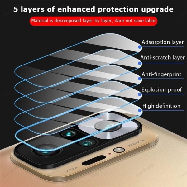 2-PACK Redmi Note 10 Pro 4G 5D Skydd Linsskydd Kameraskydd Transparent