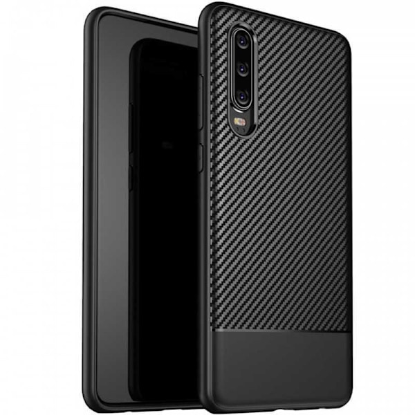 Huawei P30 iskunkestävä suojus täyshiiltä Black