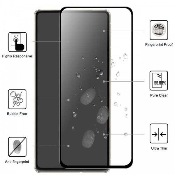 Google Pixel 7A FullFrame 0,26 mm 2,5D 9H karkaistu lasi Transparent