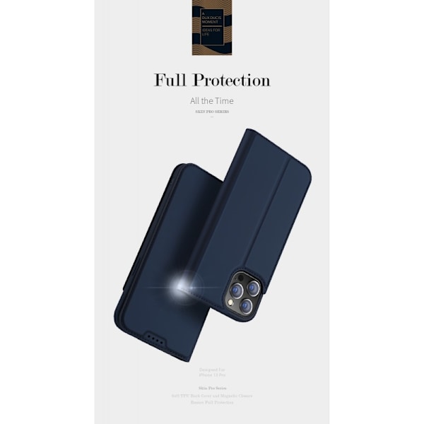 iPhone 15 Dux Ducis Skin Pro med Kortfack - Blå