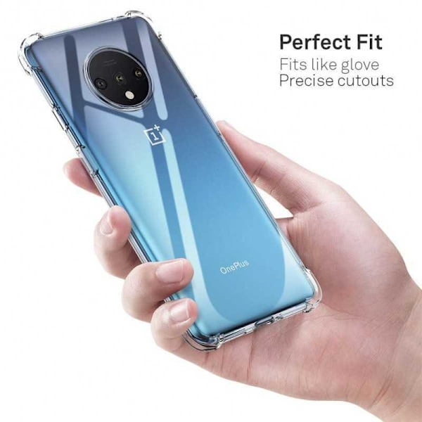 OnePlus 7T stødabsorberende silikoneskal Shockr Transparent