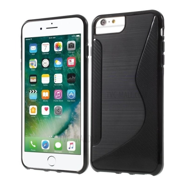 iPhone 7 Ultra-tynn støtdempende sak S-Line Black