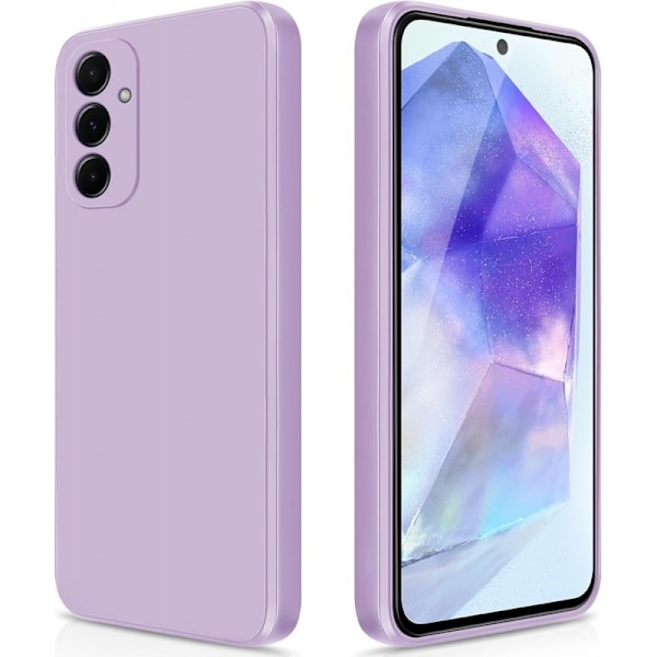 Samsung A15 5G Gummibelagd Matt Skal Kameraskydd Liquid - Lila