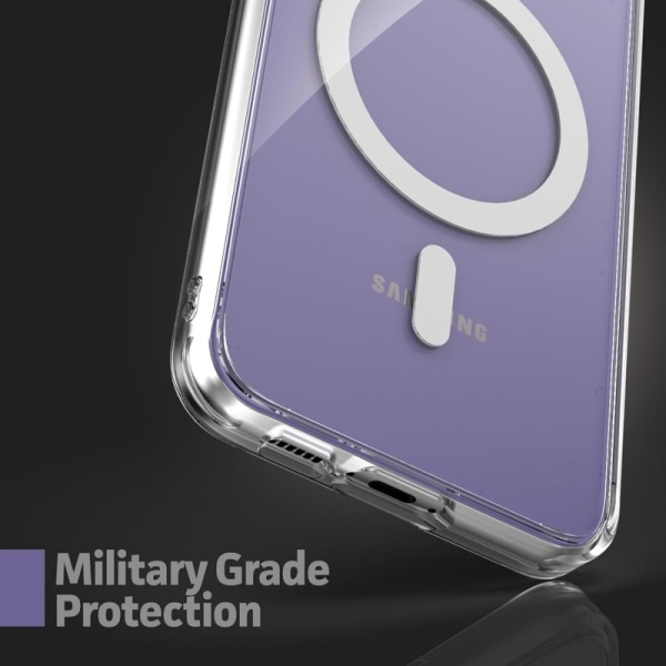Samsung S24 Plus Transparent Stötdämpande Skal MagSafe-Kompatibe