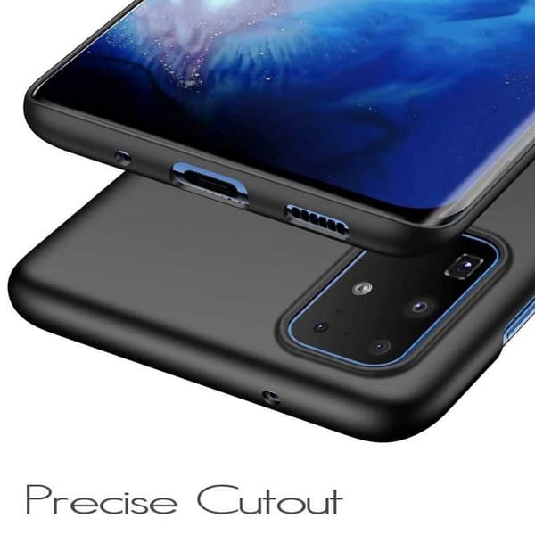 Samsung S20 Plus Ultraohut kumipinnoitettu mattamusta Cover Basic V2 Black