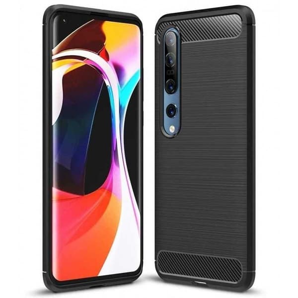 Xiaomi Mi 10 Pro Stöttåligt Skal SlimCarbon Svart