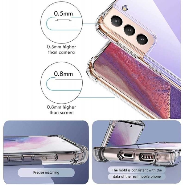 Samsung S21 FE Stødabsorberende Silikone Shell Shockr Transparent