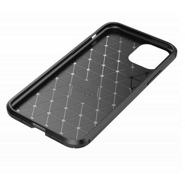 iPhone 11 Pro Max Iskunkestävä ohut kansi FullCarbon V4 Black