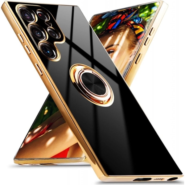 Samsung S24 Ultra Elegant & Stöttåligt Skal med Ringhållare Flaw