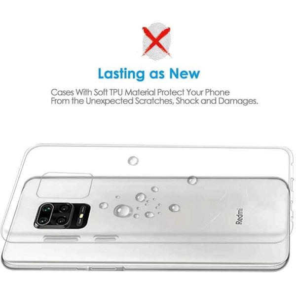 Xiaomi Note 9 stødabsorberende blødt etui Enkelt Transparent