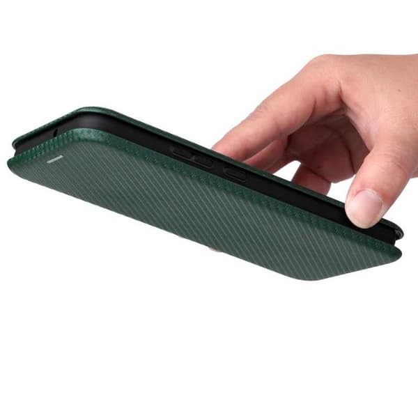 Samsung S21 FE Flip Case -korttipaikka CarbonDreams Grön