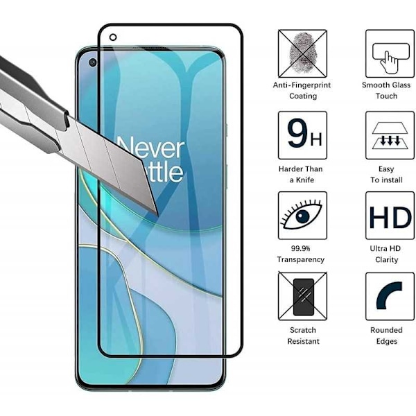 OnePlus Nord CE 2 Lite 5G Härdat Glas 0.26mm 2.5D 9H Fullframe